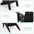 thumbnail image 5 of CHYVARY 2 Peaks Outdoor Patio Adirondack Chairs Plastic Weather-Resistant Fire Pit Recliner,Black, 5 of 8