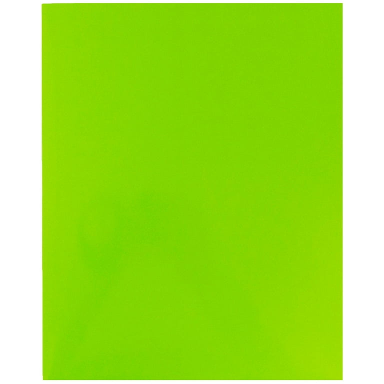 JAM Paper Glossy Two Pocket Folders, Lime Green, 50/Pack - Walmart.com