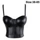 thumbnail image 1 of Bustier de cuero para mujer, sujetador superior con corsé, chaleco negro envuelto en el pecho, chaleco elástico que combina con todo, 1 of 8