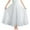 White, variant on TTUHYWXI Women's Girls Elastic Waist Long Flowy Bohemian Cotton Casual Maxi Skirt for Summer Beach Holiday (White, One Size 85cm)