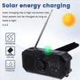 thumbnail image 4 of Radio Meteorológica de Emergencia FM/AM, Radio Portátil con Generador de Manivela, Linterna Solar de 1200 MAh para Acampar Al Aire Libre., 4 of 5