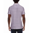 thumbnail image 2 of Ben Sherman mens  Stripe Colorblock Tech Polo Shirt, XXL, Purple, 2 of 3