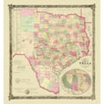 thumbnail image 2 of USGLO 15x16 Gold Ornate Wood Framed with Double Matting Museum Art Print Titled - Texas - USGLO 1867, 2 of 4