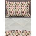 thumbnail image 3 of Music Comforter & Sham Bedding Set, Toys Playing in a Band Teddy Bear Drums Kitty Obua Fox Panda Cartoon, 3 pcs Duvet Set Microfiber Filling Quilt, 5 Sizes, Multicolor, by Ambesonne, 3 of 4