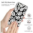 thumbnail image 2 of Black White Smile Face Case Compatible with iPhone 12 Pro,Unique Art Design TPU Bumper Cover Case, 2 of 6