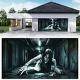 thumbnail image 2 of GiLiling 7x16 Ft Giant Glowing Halloween Garage Door Cover​​ | Outdoor Scary Night Display with High-Visibility Effects for Neighborhood Halloween Atmosphere Creation, 2 of 9
