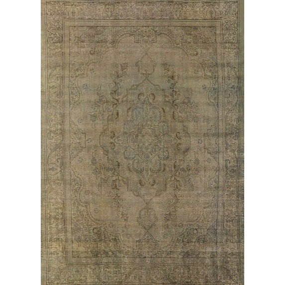Ahgly Company Indoor Rectangle Mid-Century Modern Dark Almond Brown Oriental Area Rugs, 2' x 5'