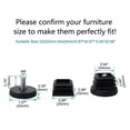 thumbnail image 2 of Adjustable Leveling Feet 25 x 25mm Square Tube Inserts Furniture Glide 10 Sets, 2 of 8