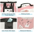 thumbnail image 2 of RMDQTR Durable Large Laundry Backpack with Drawstring Closure Ideal for Laundry Trips,Travel&Camping Happy White Cat Face, 2 of 7