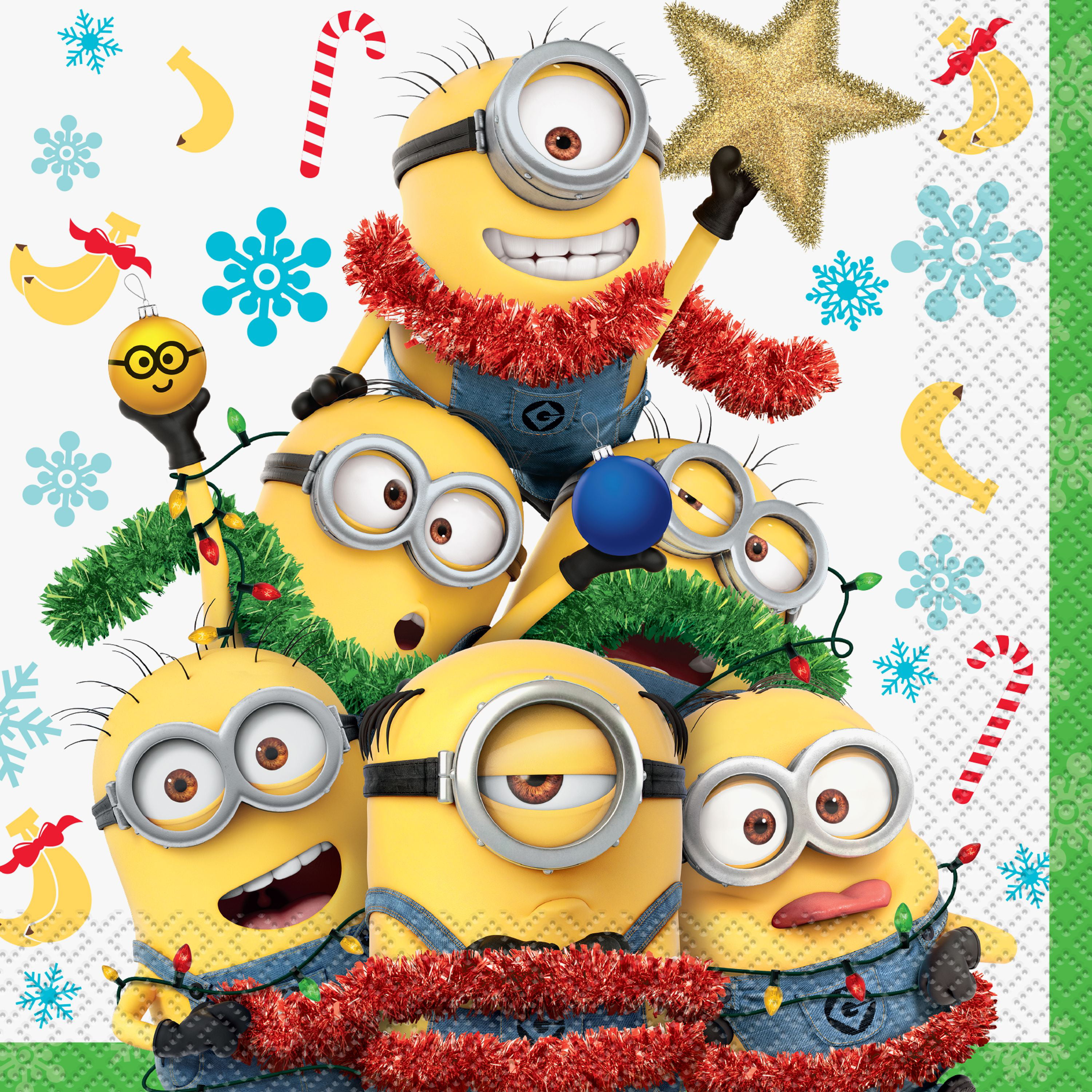 Despicable Me Minions Christmas Luncheon Napkins, 6.5 in, 18ct.