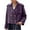 Purple, variant on SwiftWear Women's Faux Suede Jacket Double Breasted Cropped Trench Coat Retro Casual Relaxed Fit Outerwear​, Navy