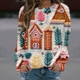 thumbnail image 1 of Amzcrzy Sweat-Shirt pour Femmes Mode T-Shirt Imprimé Manches Longues Blouse Col Rond Chandail en Molleton Décontracté Chandails à Capuchon Manches Longues pour Femmes Chandail Chandail en Molleton Col Rond Chandail en Molleton m, 1 of 3