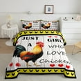 thumbnail image 2 of Rooster Full Bedding Sets Rustic Farmhouse Animal Comforter Set Chicken Bedding Comforter Sets 3D Animals Theme Down Comforter Western Farmstyle Quilt Set 3Pcs, 2 of 7