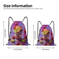 thumbnail image 2 of Kdxio Fruit Parfait Colorful Print Drawstring Backpack Bag,Waterproof Draw String Back Sack, Gym Drawstring Bags Swim Bag For Unisex, 2 of 5