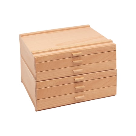 HG Art Concepts Artists Storage Chests - Premium Studio Organizer for Paint Tubes Brushes Pecils Markers & More! - 3 Drawer - 2 Pack