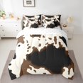 thumbnail image 2 of Homewish Animal Cow Print Twin Bedding Sets 7-Piece for Female Men Adults,Black White Bedding Comforter Set Microfiber,Rustic Farmhouse Breathable Sheet Sets,Lightweight Room Decor,Reversible, 2 of 8