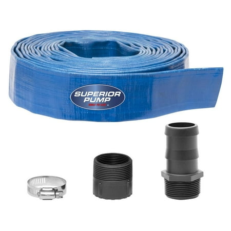 

Superior Pump 25 Foot Lay Flat Discharge 1 1/2 Hose Kit
