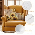thumbnail image 5 of 2 Pack Outdoor Waterproof Throw Pillow Covers,Spring Watercolor Sunflower Farm Wood Board Decorative Patio Pillowcases for Chair Couch Sofa 16x16in, 5 of 9