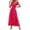 Red Floral, variant on PRETTYGARDEN Women's Summer Wrap Maxi Dress Casual Boho Floral V Neck Short Sleeve Ruffle Hem Split Beach Long Dresses