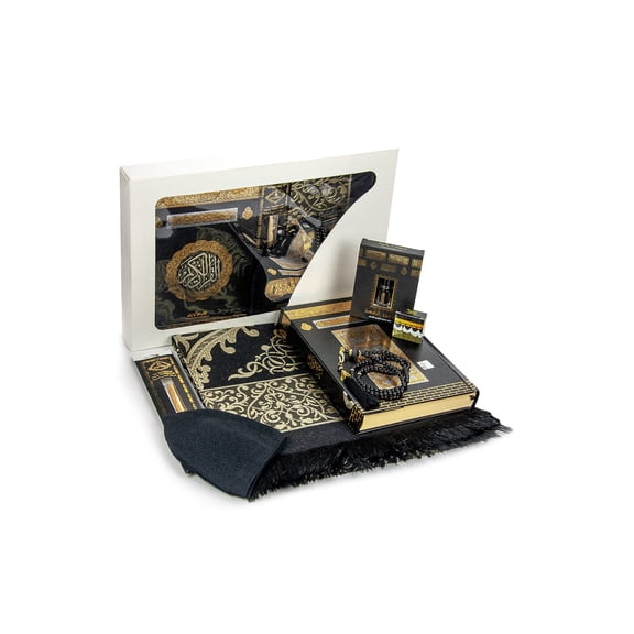 Set de Regalo de Oración Islámica de Lujo Ihvan Online con Alfombra de Oración