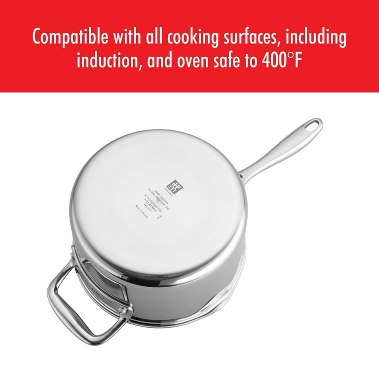 Zwilling Clad CFX 8-qt Stainless Steel Ceramic Nonstick Stock Pot