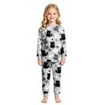 thumbnail image 2 of 6-7 Years Tween Girls Short Sleeve Print Shirts Tops Pants Outfits Pajama Set Girls Pj Sets For Girls, 2 of 9