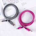 thumbnail image 4 of Cable USB tipo C trenzado de nailon de 1 m y 2,0 A, cargador rápido USB-C, cable de carga y sincronización de datos para S9, S8, S8 Plus, Note 8, Honor, V30, V20, 5, 3T 2 y más (negro), 4 of 4