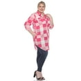 thumbnail image 4 of White Mark Women's Plus Size Buffalo Plaid Tunic Shirt, 4 of 6