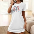 thumbnail image 2 of Birdeem Chemises de Nuit pour Femmes Robe de Nuit Courte Surdimensionnée Imprimée Col Rond et Manches Courtes, 2 of 12