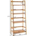 thumbnail image 3 of Costway Multifunctional 4 Shelf Bamboo Bookcase Ladder Plant Flower Stand Rack Storage, 3 of 9