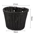 thumbnail image 2 of Opolski 1 Set Hand-Woven Bicycle Basket with Stickers Large Capacity Easy Installation Bicycle Front Basket, 2 of 7