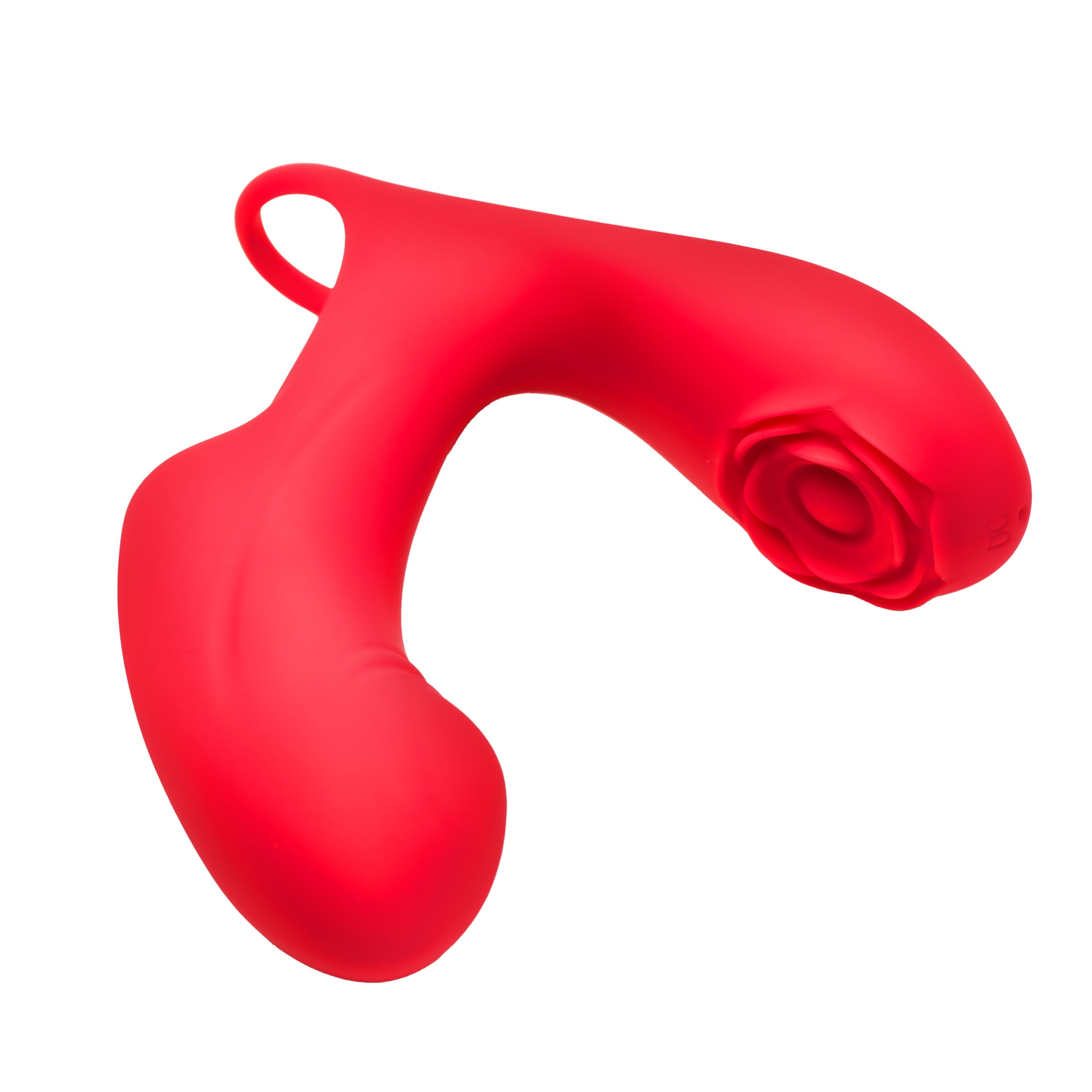 Bloomgasm Rose Touch Pulsing Rechargeable Silicone Finger Vibrator, Red