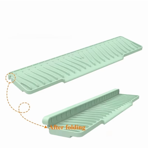 Almohadilla de silicona plegable ultrafina for salpicaduras, almohadilla de drenaje for fregadero de 17,72 pulgadas x 3,94 pulgadas, almohadilla impermeable esencial for la cocina