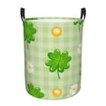 thumbnail image 2 of Uemuo St Patrick's Day11 Pattern Circular Laundry Hamper Basket with handles,Collapsible laundry basket,Large capacity laundry hamper,Laundry Organizer-Small, 2 of 8