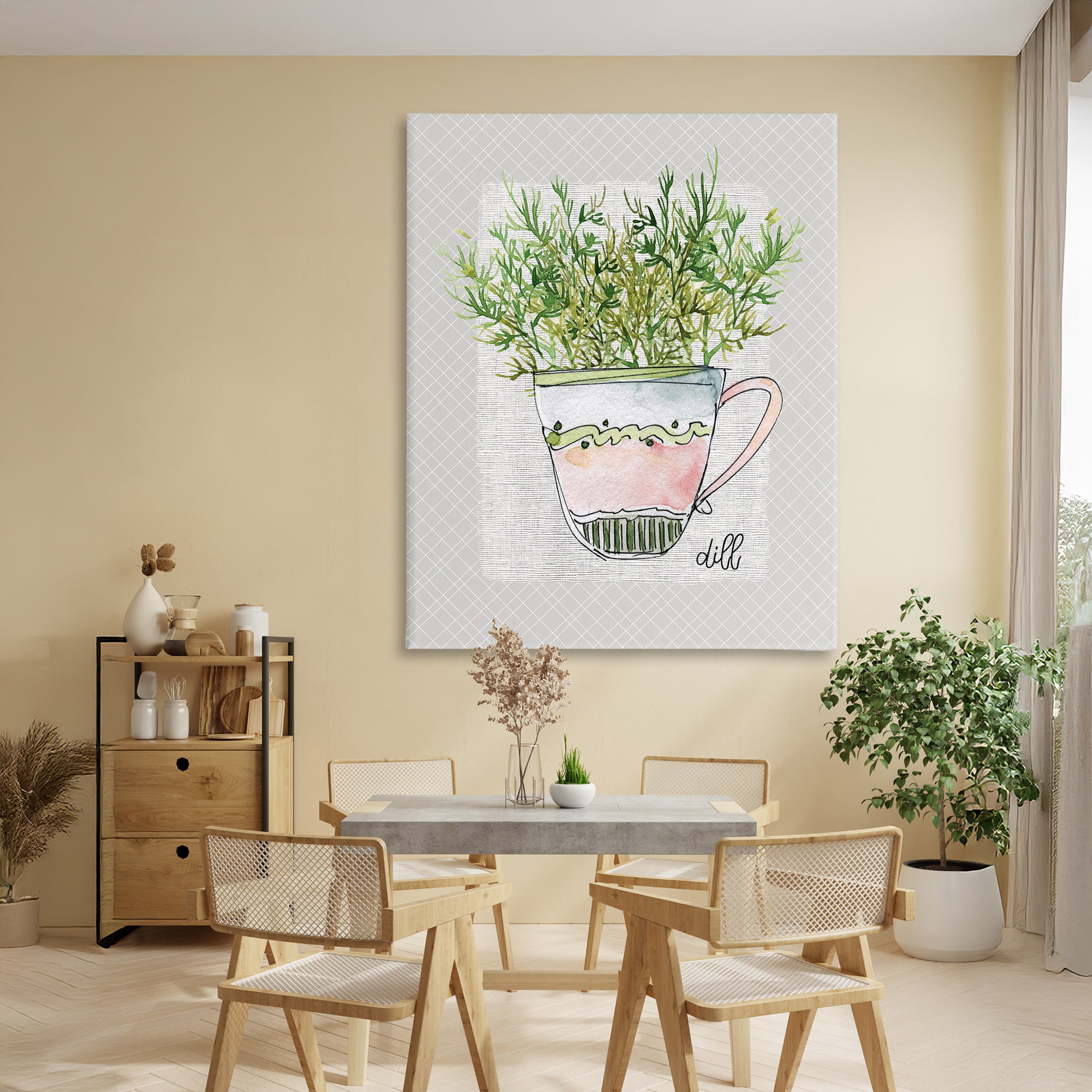 Stupell Industries Dill Herb Mug Canvas Wall Art, design by Livi Finn