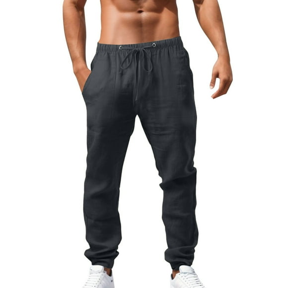 Ediodpoh Men's Spring and Summer All Season Hop Breathable Loose Casual Sports Pants Men’s Pants Gray S