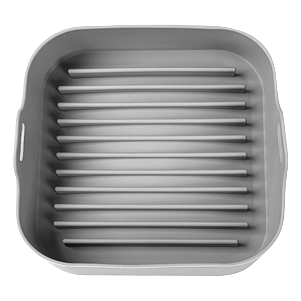 Elenxs Silicone Pot Air Fryer Thick BBQ Pan Oven Heated Tray Basket