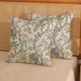 thumbnail image 2 of Chinoiserie Pillow Covers 18x18 Set of 2 Blue Green Bird Floral Throw Pillows Vintage Blue Flowers Decorations Outdoor Pillowcase Chinoiserie Decor Farmhouse Linen Cushion Case for Couch Home, 2 of 6