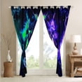 thumbnail image 2 of Erosebridal Galaxy Wolf Curtains,Green Purple Moon Starry Sky Curtains Blackout,Wild Safari Animals Curtains & Drapes Trippy Living Room Decor Boho Window Curtains 2 Panels 42"Wx63"L, 2 of 6