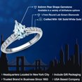 thumbnail image 2 of Gem Stone King 10K White Gold Sky Blue Aquamarine and Lab Grown Diamond Engagement Ring for Women | 0.96 Cttw | Pear Shape 8X5MM | Gemstone March Birthstone | Size 8, 2 of 6