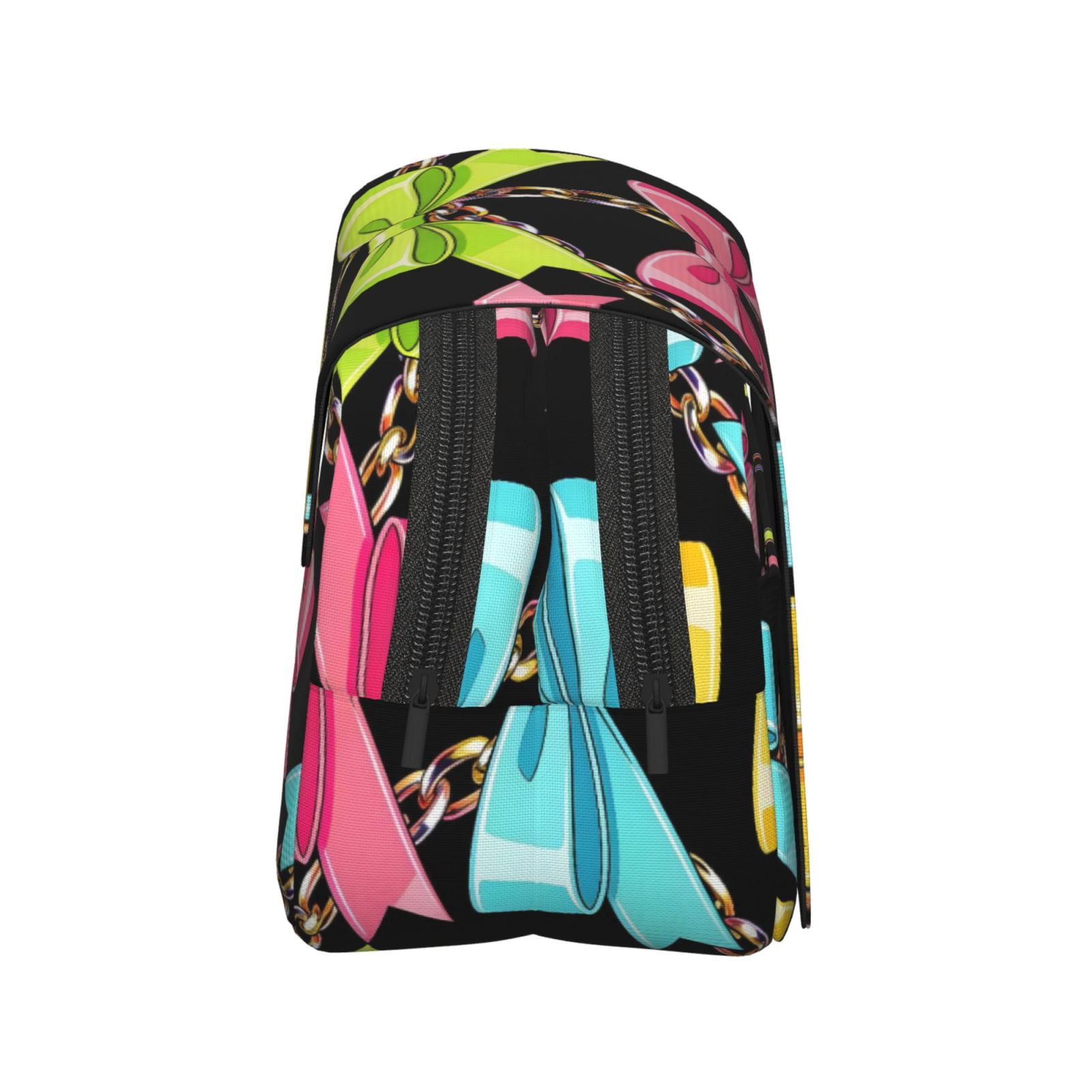 Large-Capacity Flip-Top Double-Layer Pencil Case, Multi-Functional Pocket Pen Case, Durable Stationery Organizer Colorful Bow Chain