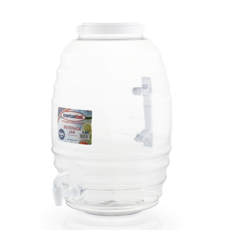 1 Gallon Jug with Lid and Spout - Aguas Frescas Vitrolero Plastic  Water Container - 1 Gallon Drink Dispenser - Large Beverage Dispenser Ideal  for Agua fresca and Juice 