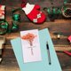 thumbnail image 5 of Tarjeta De Felicitación Con Encanto Navideño Y Flores Secas Diseño Festivo Idea Natural Para Expresar Sentimientos Navideños, 5 of 5