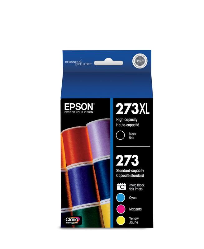 Epson T273 Claria Genuine Ink High Capacity Black & Standard Color Cartridge Combo Pack