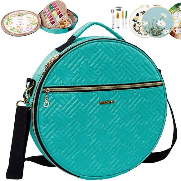 Bolsa de bordado MYBAGZING Bolsa de almacenamiento redonda para bordar