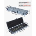 thumbnail image 3 of VEVOR Hard Rifle Case, Lockable Rifle Case with Pre-cut Foams, 52 in Gun Storage with Wheels, Heavy Duty IP67 Waterproof & Dustproof Pistol Storage Cases for Rifles, Shotguns, Airsoft Guns, Grey, 3 of 9