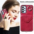 thumbnail image 4 of Allytech Galaxy A23 4G Case Wallet with Cards Holder & Detachable Shoulder Strap, Ring Holder Kickstand Vintage PU Leather Shockproof Wallet Case Cover for Samsung Galaxy A23 4G - Red, 4 of 14