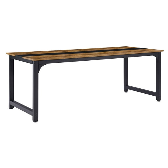 59.8 Inch Extra Long Home Office Computer Desk Gaming Desk Writing Desk Work Desk For Home Office Study Modern Concise Wooden Desk Large Metal Frame Legs