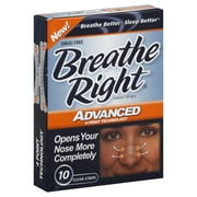 Breathe Right Advanced Nasal Strips Clear 10 Each