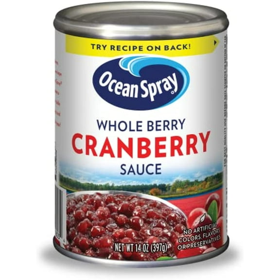 Ocean Spray Whole Berry Cranberry Sauce, 14 Oz (Pack of 3)